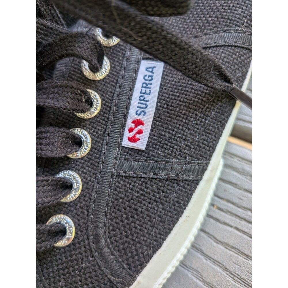 Superga 2750 Cotu Classic Black Canvas Sneakers Women’s Size 8.5 New Without Box - Picture 4 of 7